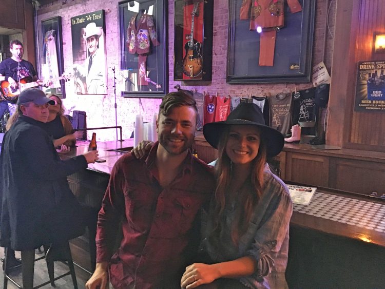 Grant and Rachel in a Nashville Honky Tonk