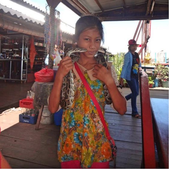 A girl in Siem Reap floating village