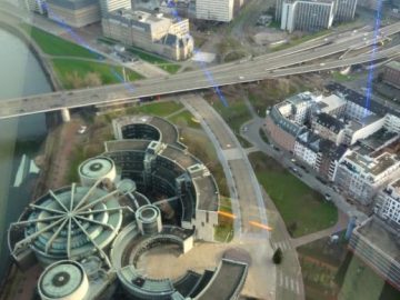 A view of Düsseldorf from above