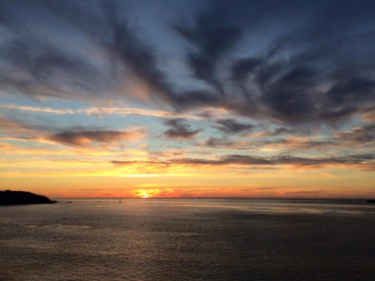 Beautiful California sunset from the PCH