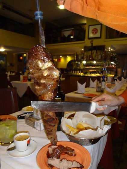 A Brazilian Churrascarias in Rio with every type of meat