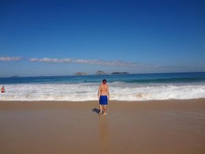 Grant at the Brazilian beaches in Rio Ipanema and Copacabana