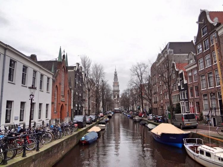 A canal in Amsterdam