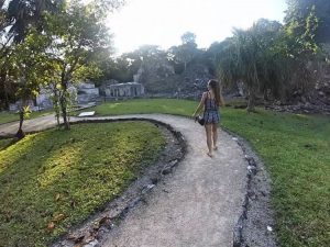 Rachel at Muyil Mayan Ruins