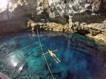 Rachel in Cenote Multun-Ha