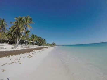 Beautiful beach in Sian Ka'an Biosphere Reserve