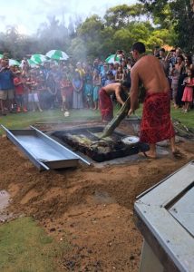 A pig roast at Smith's Family Garden Luau on Kauai