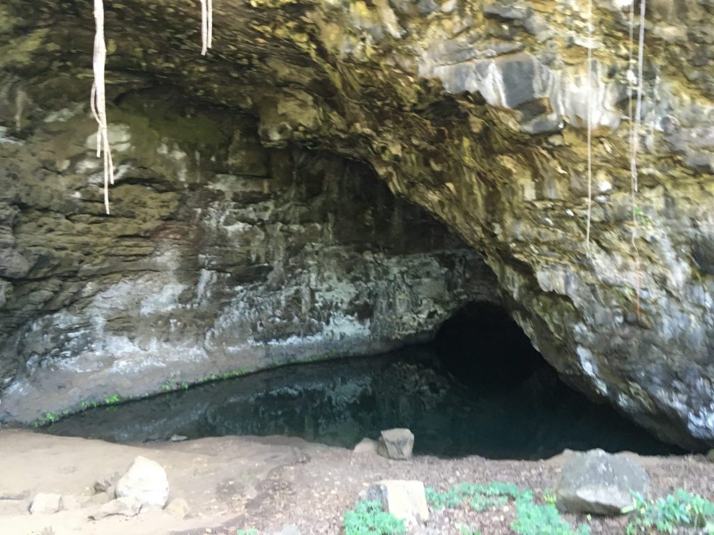 A cave near Ke'e Beach in Ha'ena State Park