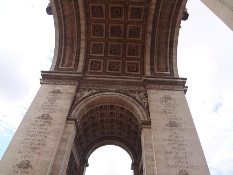 Under the Arc de Triomphe
