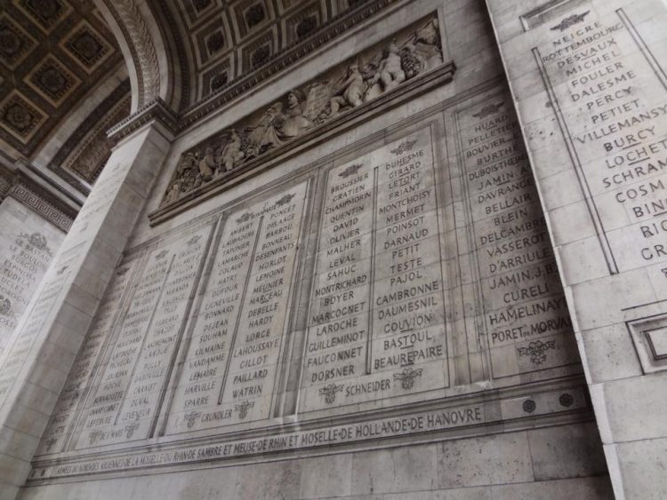 Under the Arc de Triomphe