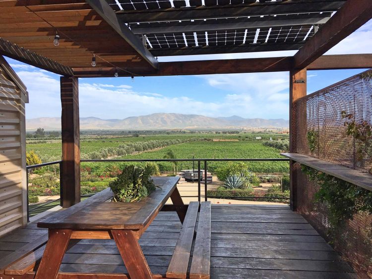 picnic table at finca la carodilla