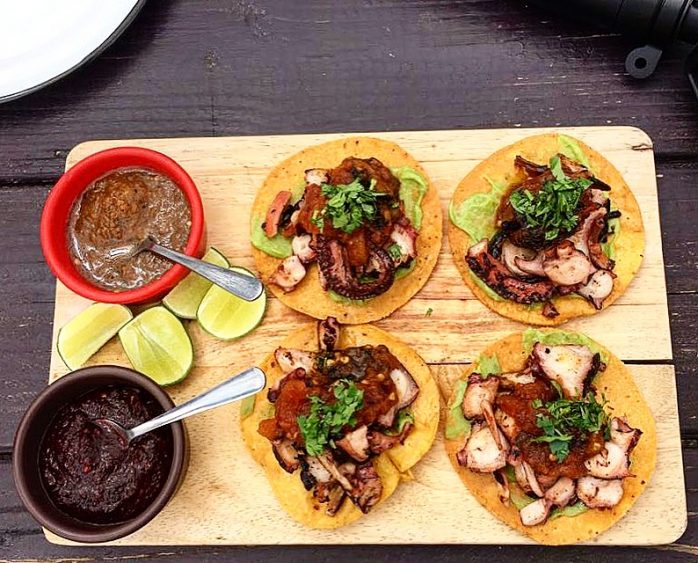 pulpo tacos at vena cava