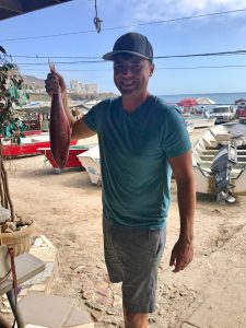 grant with red snapper at Popotla