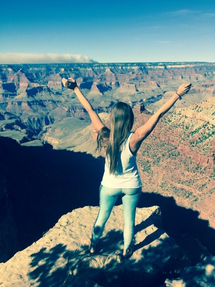 Rachel looking out over the Grand Canyon