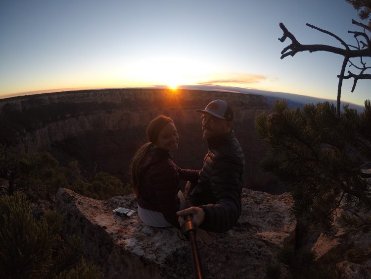 sunset at the grand canyon