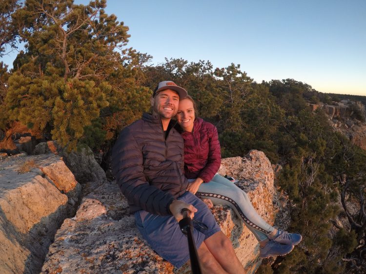 watching sunset at the grand canyon