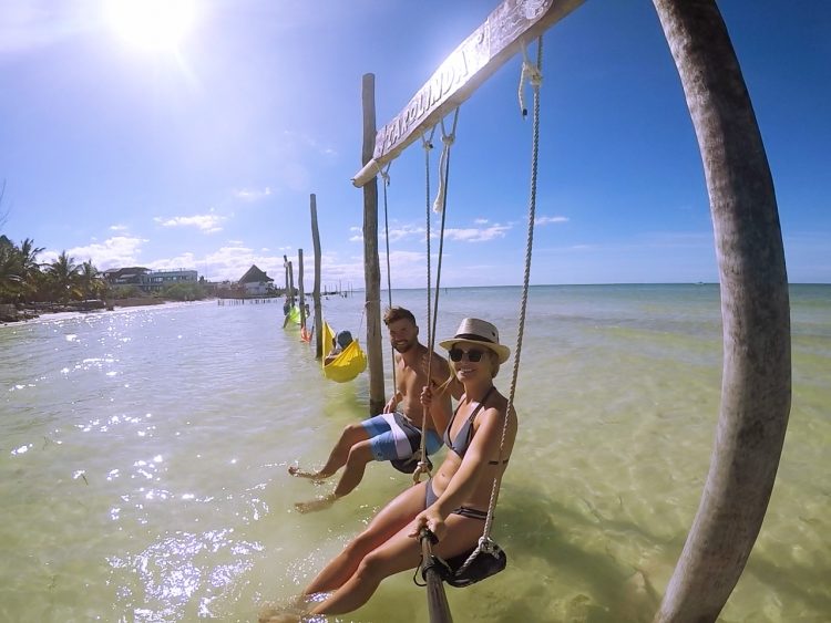 swinging in holbox