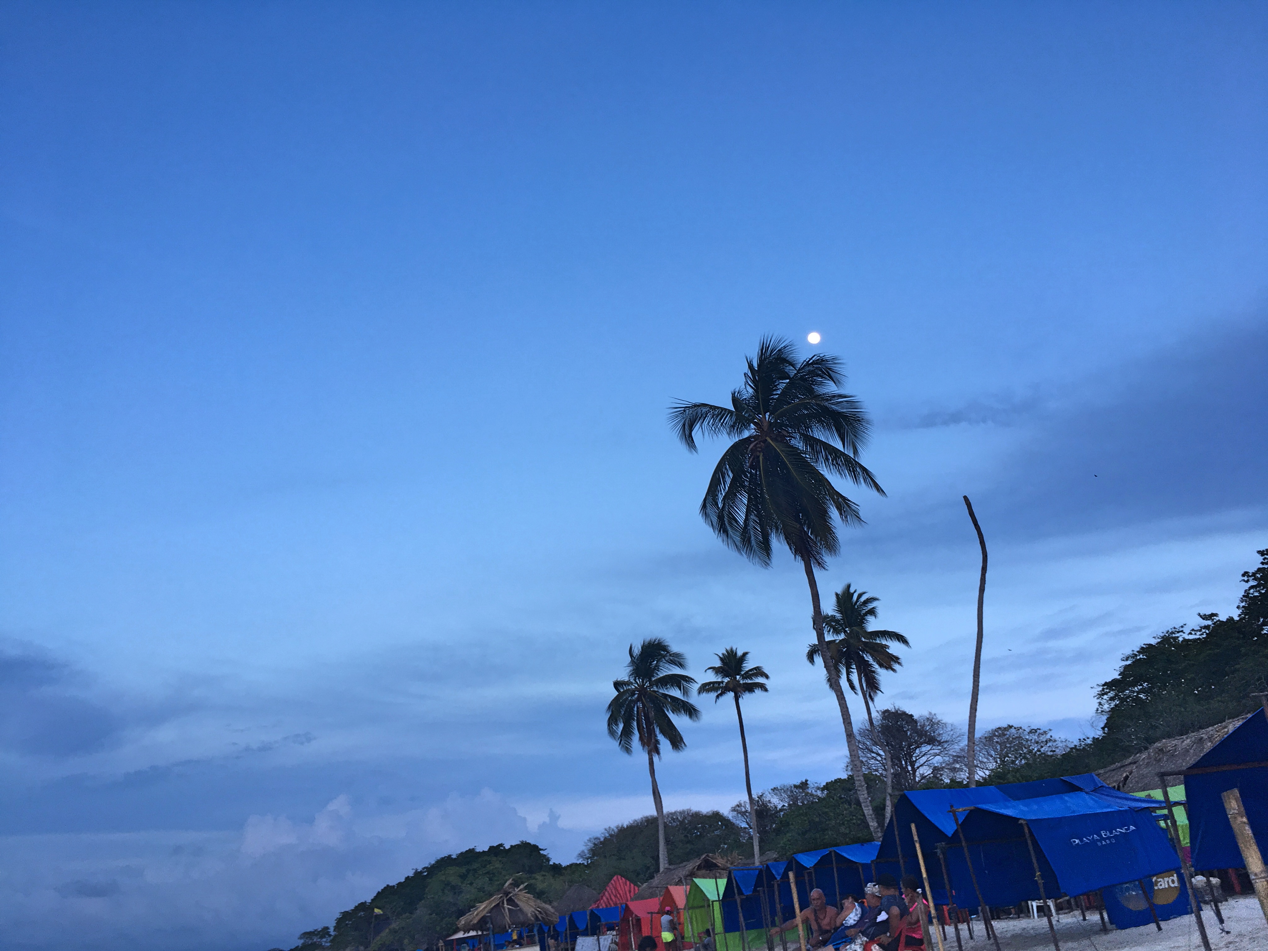 full moon on playa blanca