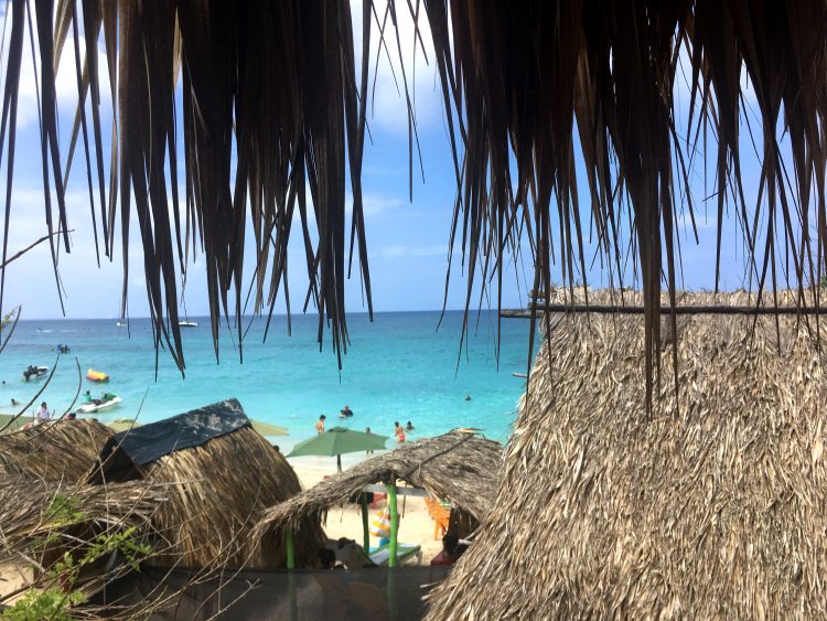 view from hostel icthus on isla baru
