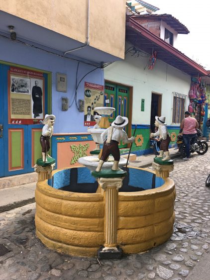 fountain at guatape