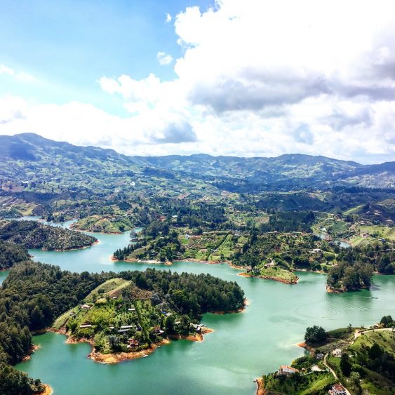 resevoir at guatape