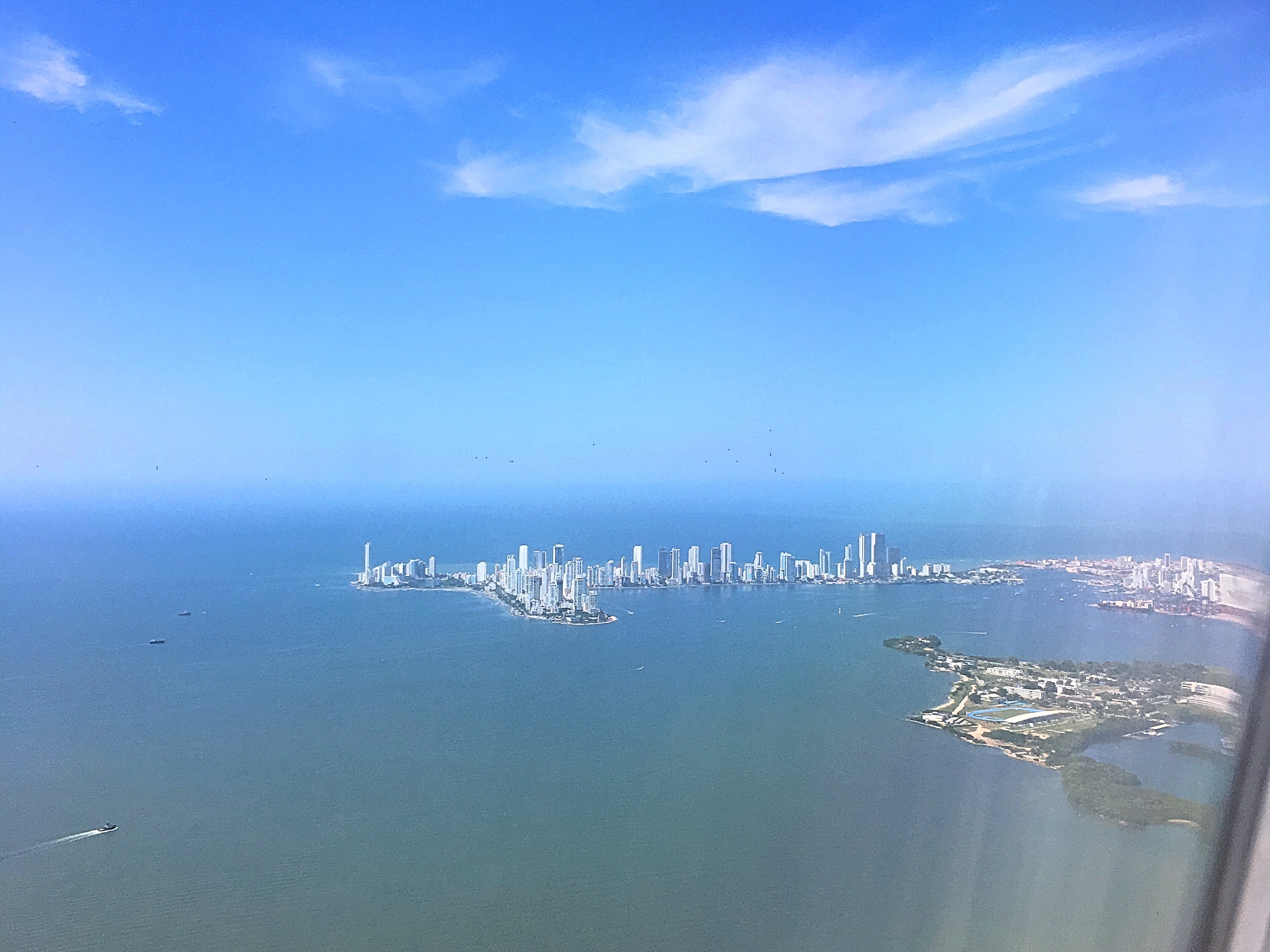 view of cartagena from plane
