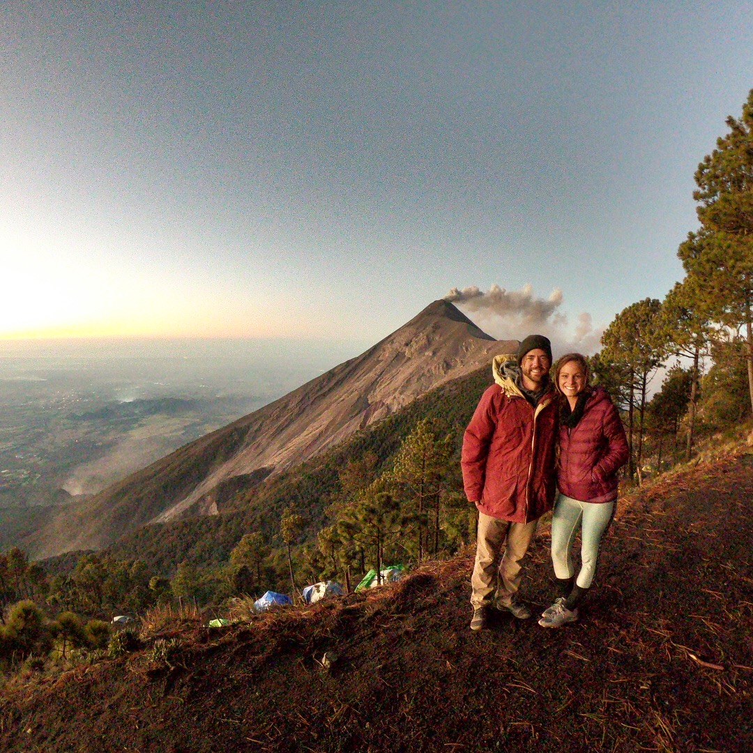 camping at volcano acatenango