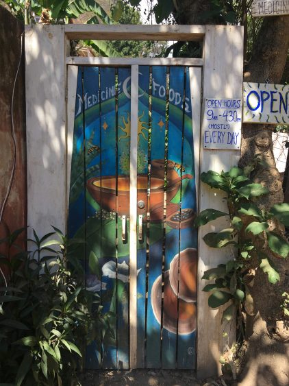 door at medicine foods cafe san marcos