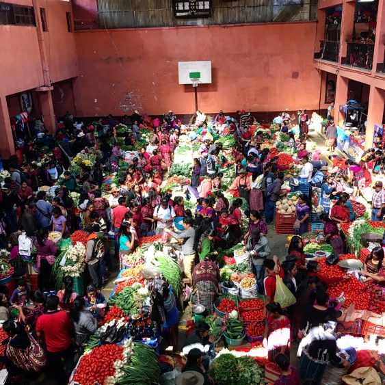 crowds at chichi market