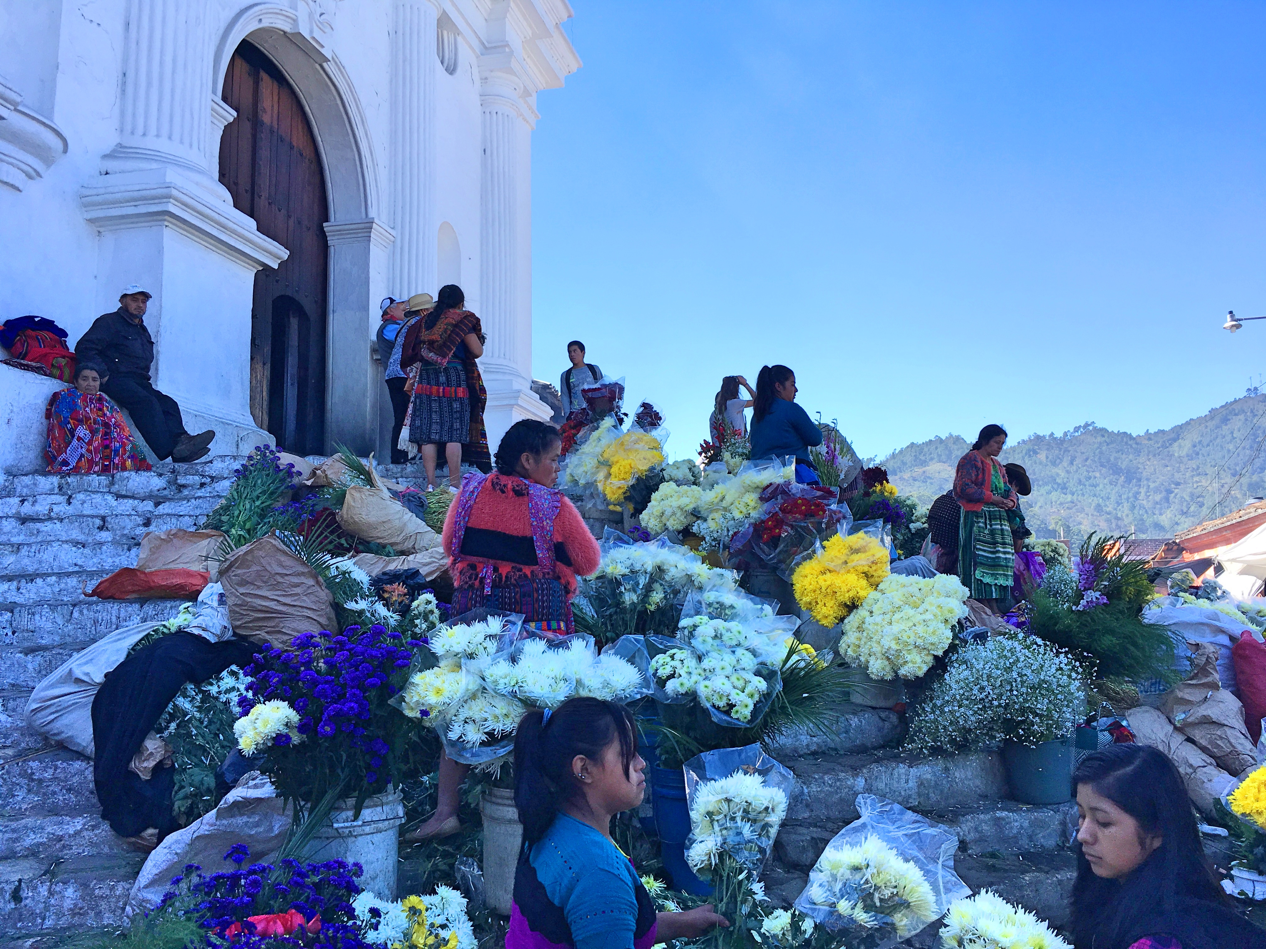 flower vendors at chichi church