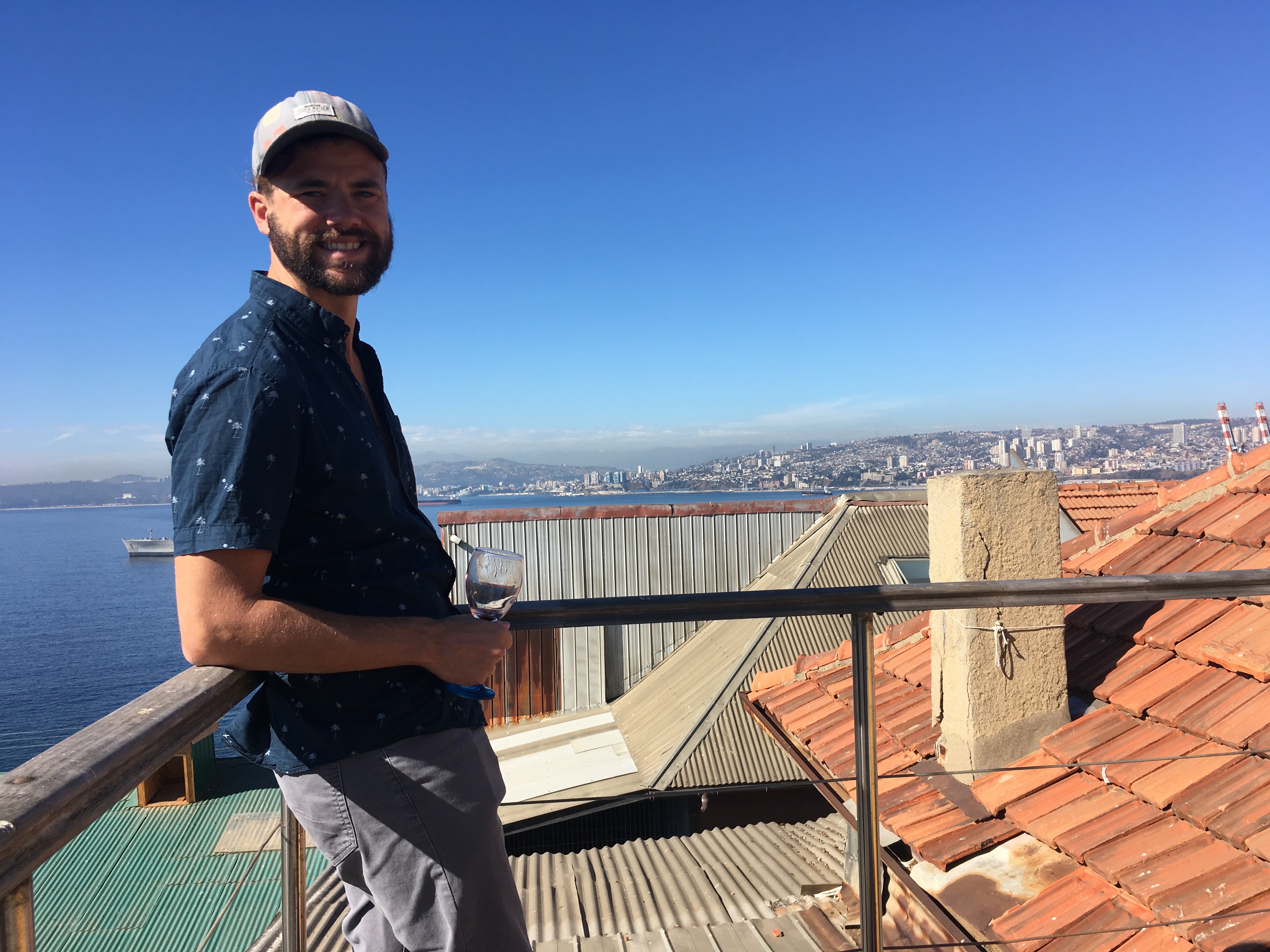 balcony at airbnb valparaiso