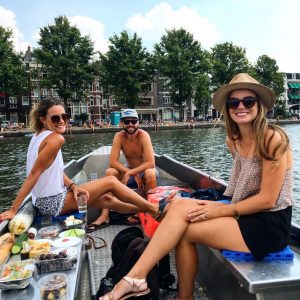 amsterdam boat in summer