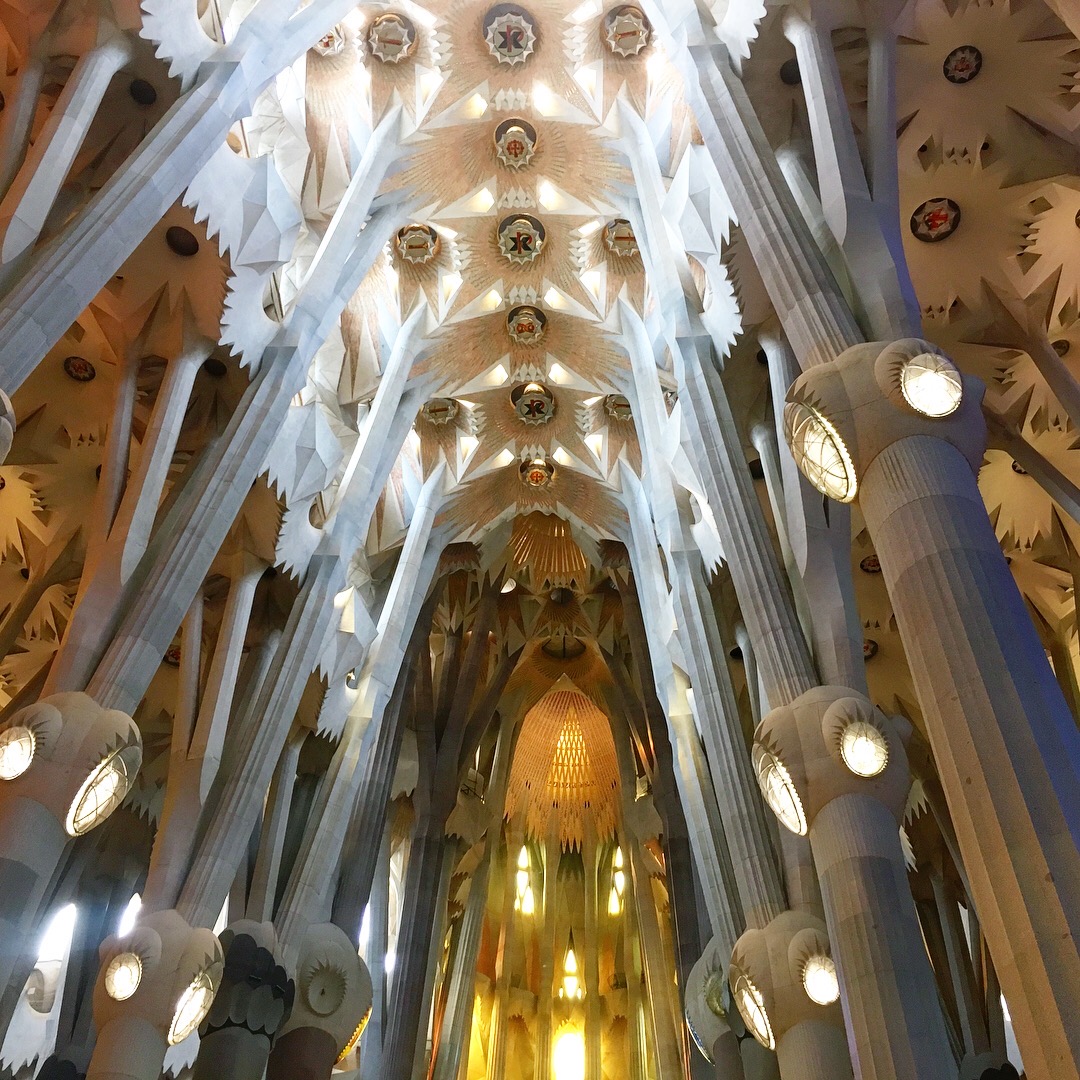 sagrada familia ceiling