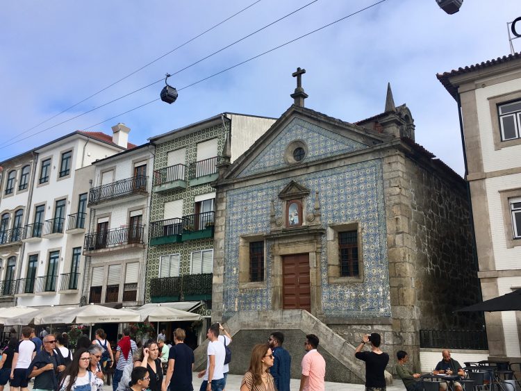 blue building porto