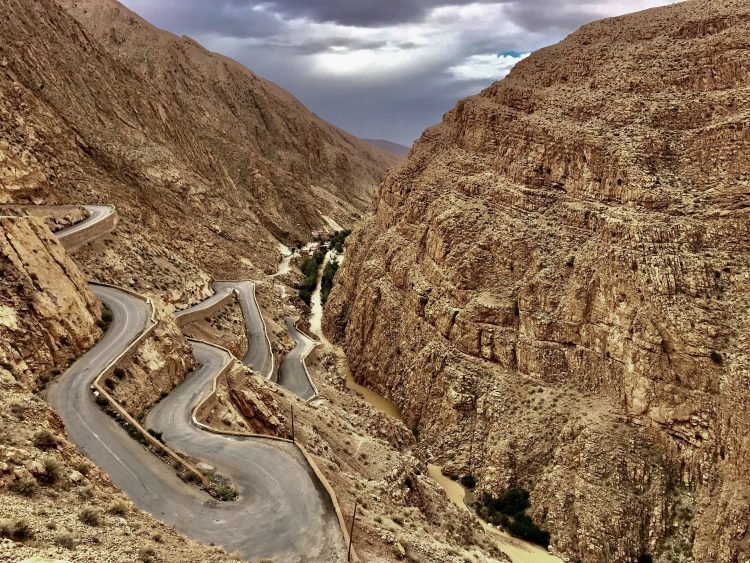 windy road at dades gorge