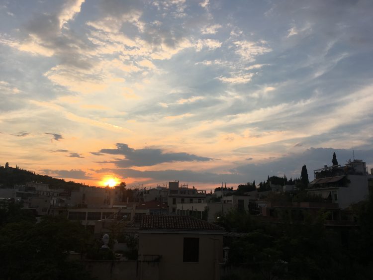 athens at sunset