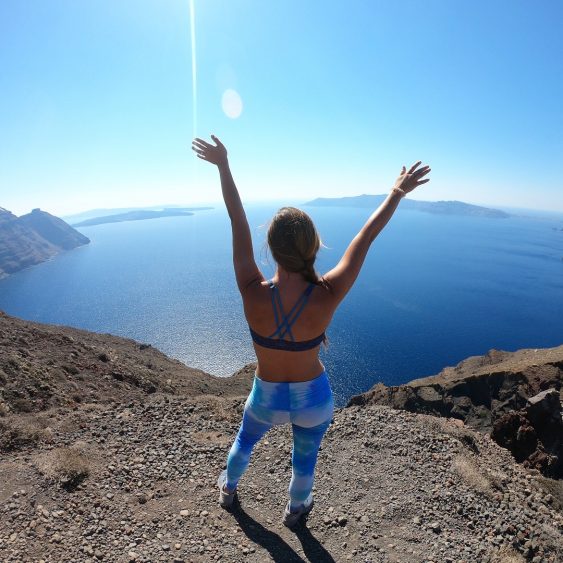 hiking in santorini