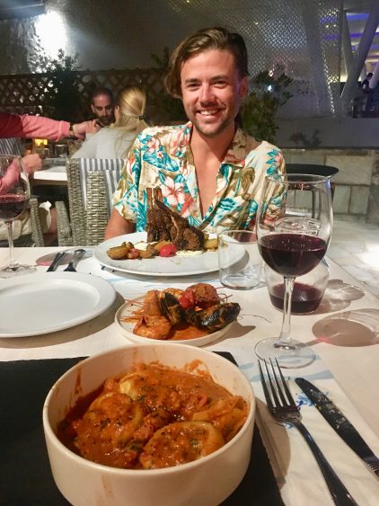 dinner in mykonos