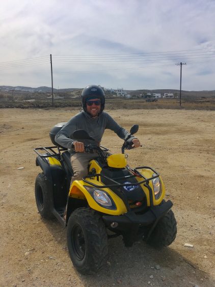 riding atv in mykonos