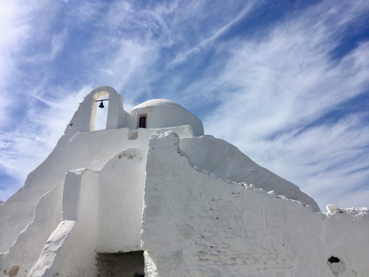 white church in mykonos