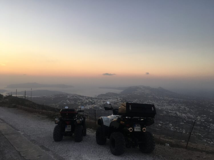 atvs in santorini